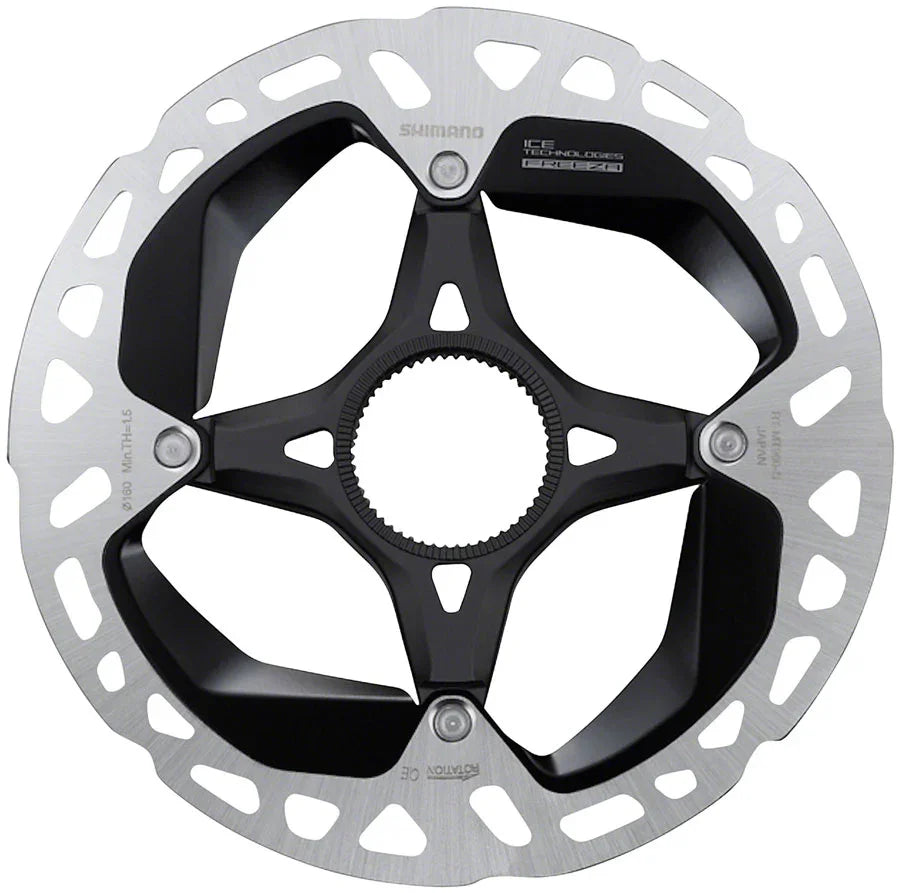 XTR RT-MT900-SE Disc Brake Rotor - 160mm Center Lock External Tooth Lock Ring Silver/BLK - Bicycle Warehouse