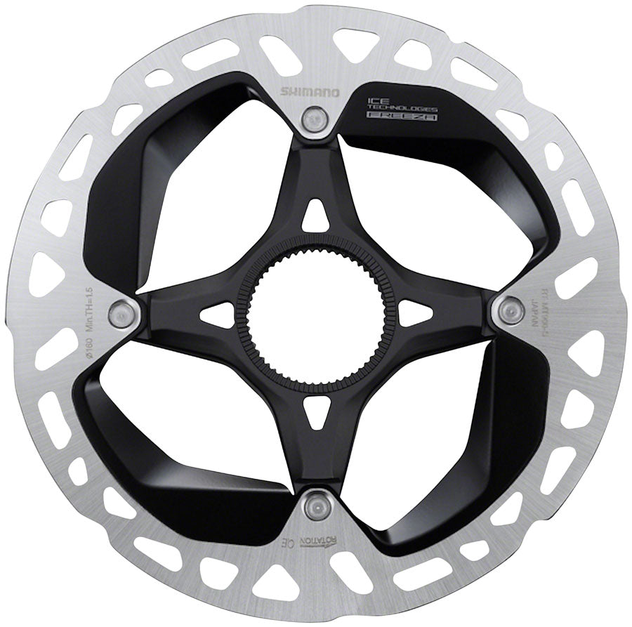 XTR RT-MT900-SE Disc Brake Rotor - 160mm Center Lock External Tooth Lock Ring Silver/BLK - Bicycle Warehouse
