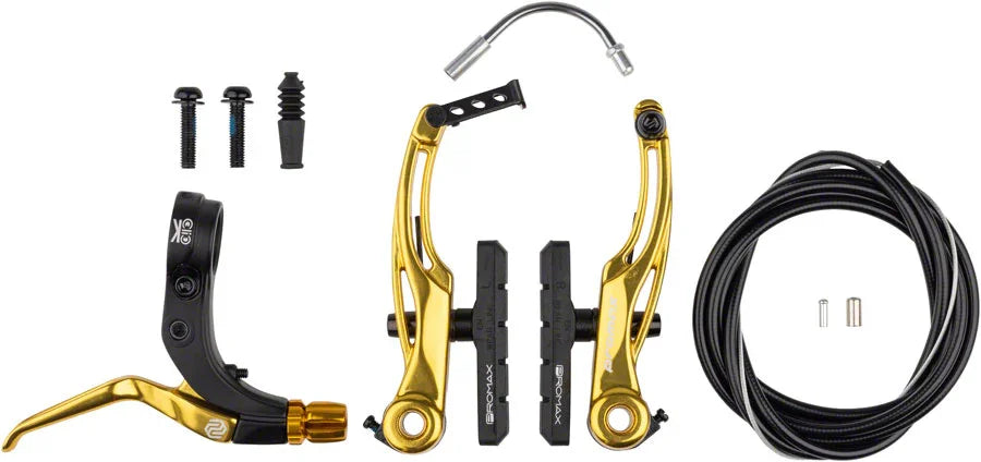 Promax P-1/Click V-Point Linear Pull Brake Kit - 108mm Gold - Bicycle Warehouse