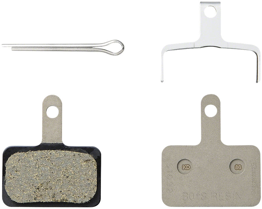B05S-RX Disc Brake Pad and Spring - Resin Compound, Stainless Steel Back Plate - Bicycle Warehouse