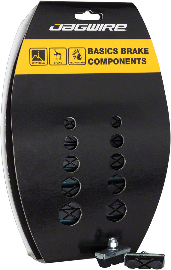 Basics X-Caliper Brake Pads Threaded Black Card of 20 Pairs - Bicycle Warehouse