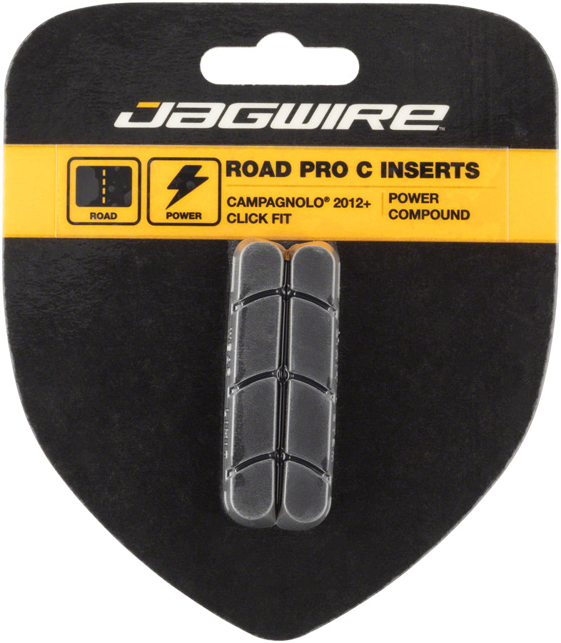 Road Pro C Brake Pad Inserts Campagnolo Click Fit 2012+ Black - Bicycle Warehouse