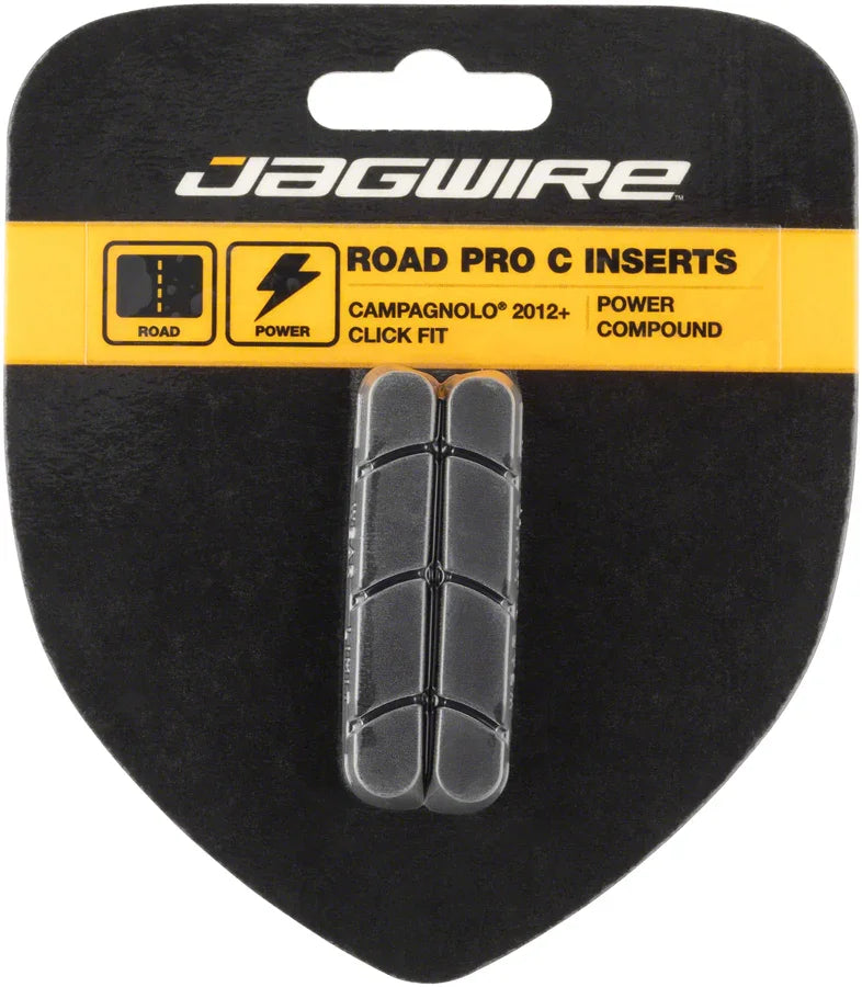 Road Pro C Brake Pad Inserts Campagnolo Click Fit 2012+ Black - Bicycle Warehouse