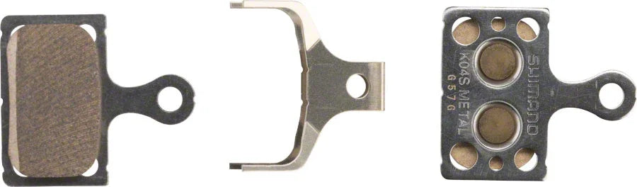 K04S-MX Disc Brake Pads Springs - Metal Compound Stainless Steel Back Plate Pair - Bicycle Warehouse