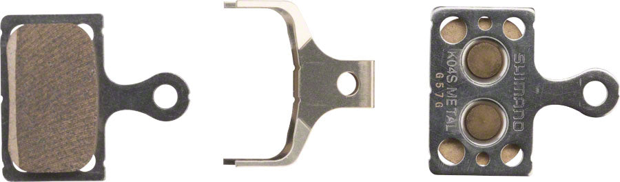 K04S-MX Disc Brake Pads Springs - Metal Compound Stainless Steel Back Plate Pair - Bicycle Warehouse