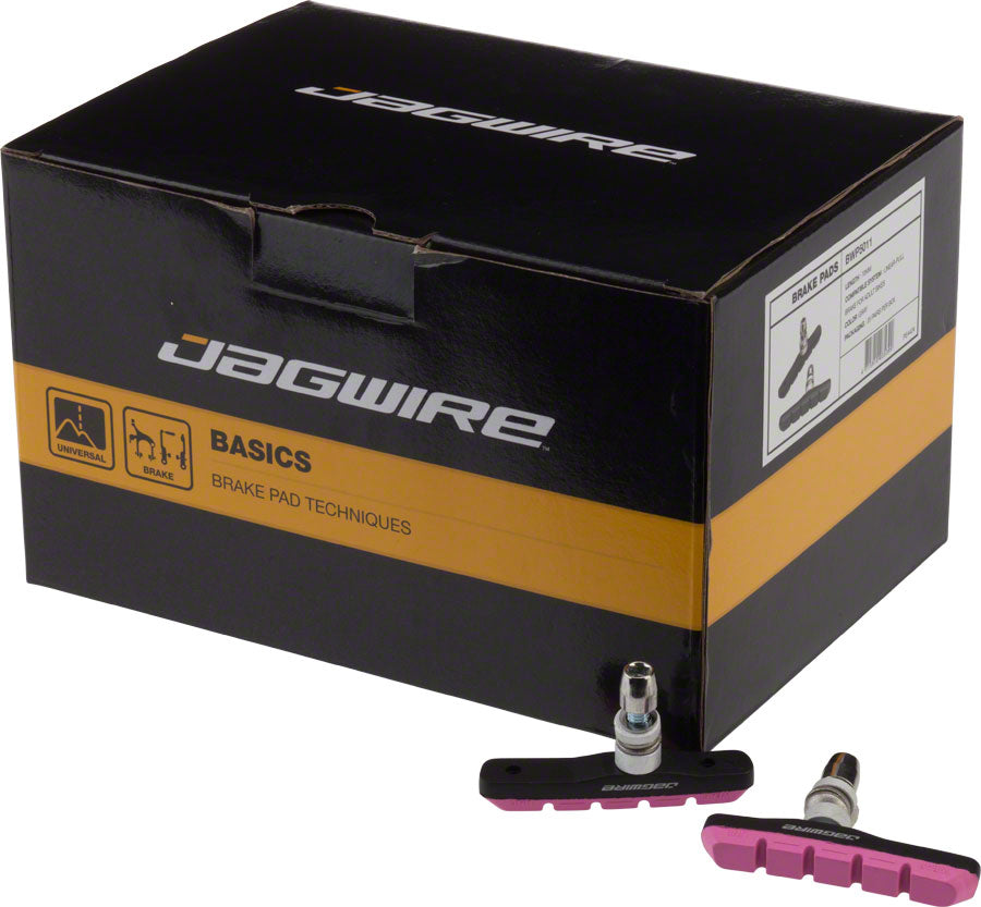 Mountain Sport Brake Pads Threaded Post Box of 25 Pair Pink - Bicycle Warehouse