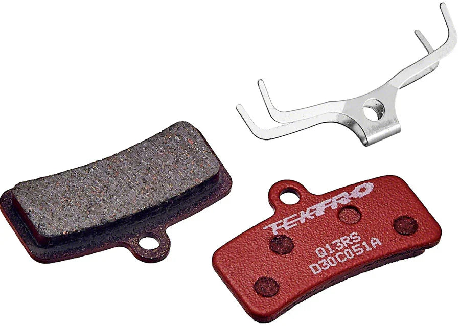Q13RS Disc Brake Pad - Resin 5mm Thickness For 4-Piston Brake Calipers Red - Bicycle Warehouse