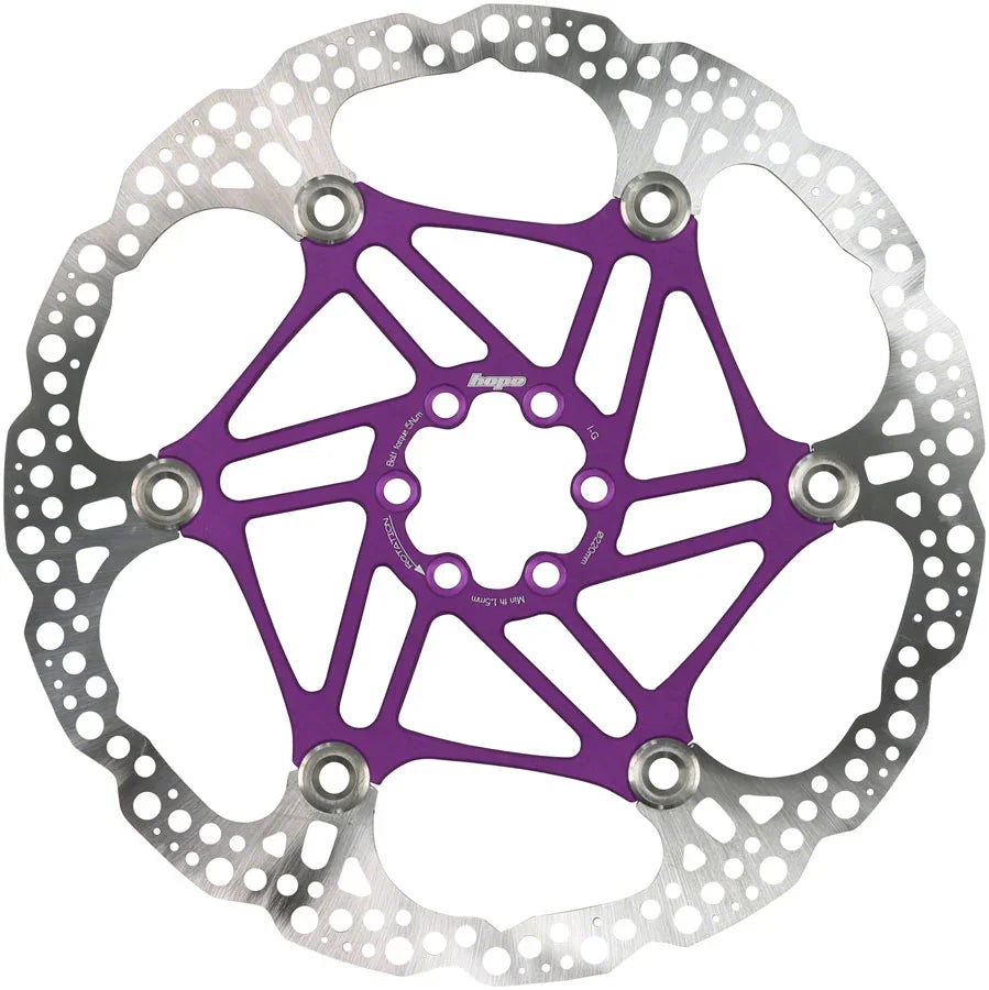 Floating Disc Brake Rotor - 220mm 6-Bolt Purple - Bicycle Warehouse