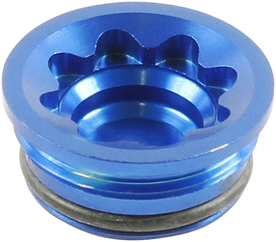 V4 Large Disc Brake Caliper Bore Cap - Blue - Bicycle Warehouse