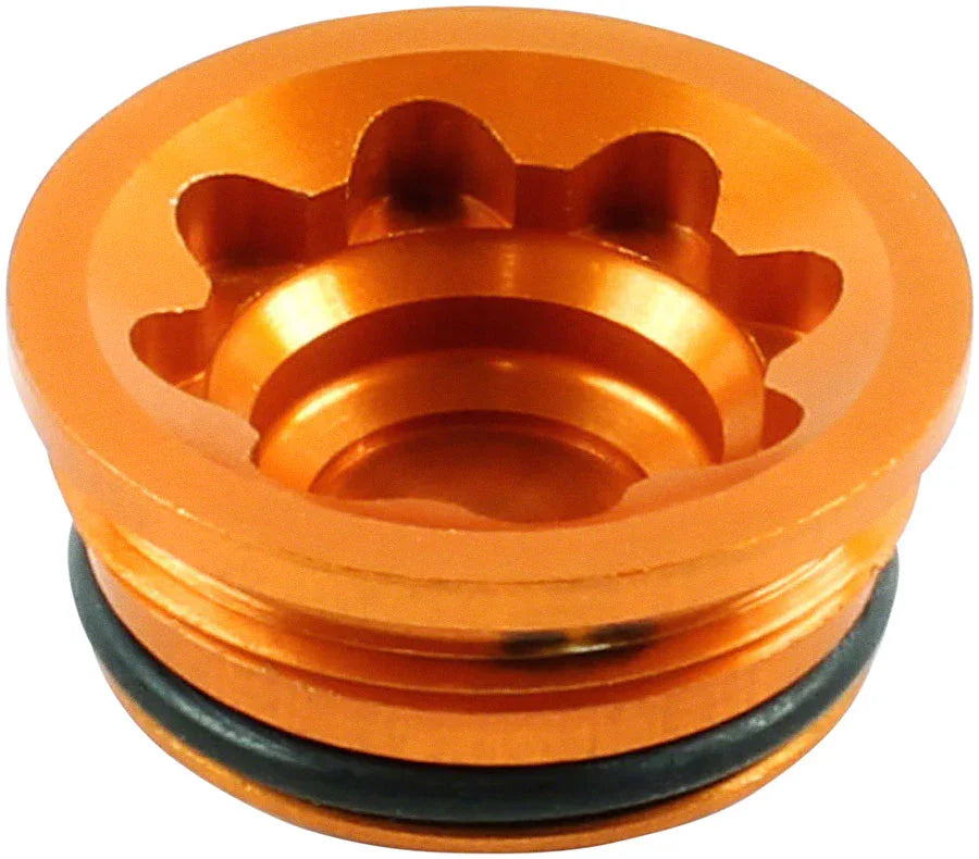 V4 Large Disc Brake Caliper Bore Cap - Orange - Bicycle Warehouse