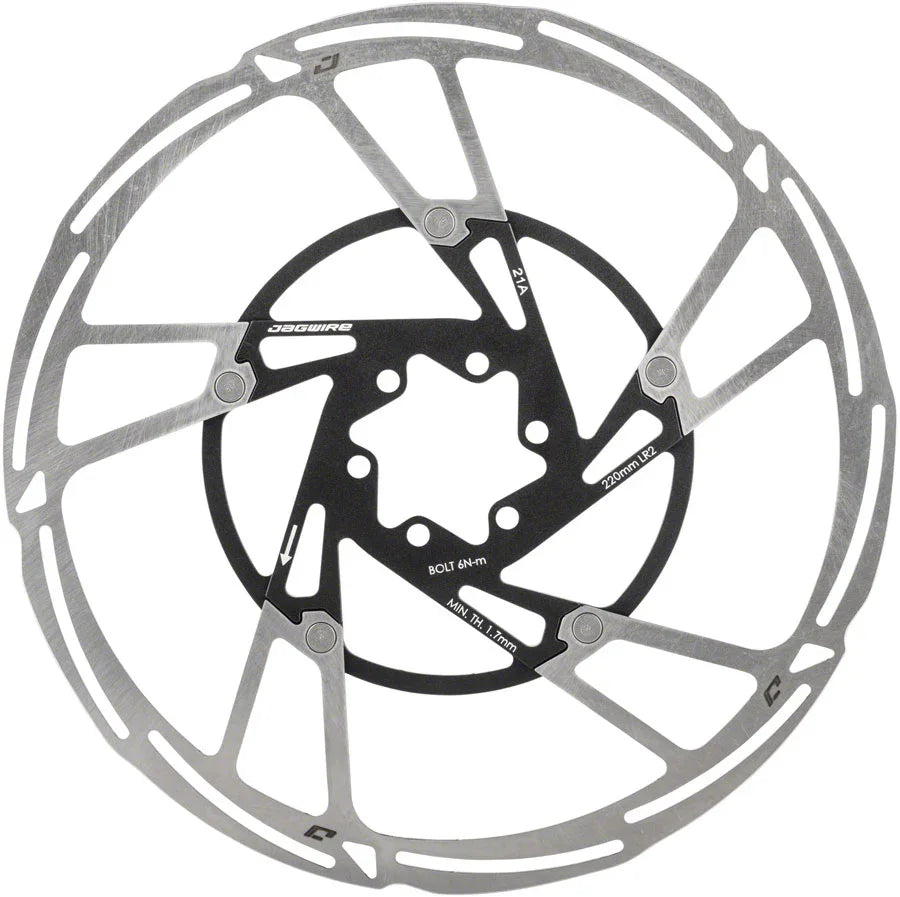 Pro LR2 Disc Brake Rotor - 220mm 6-Bolt Silver/Black - Bicycle Warehouse