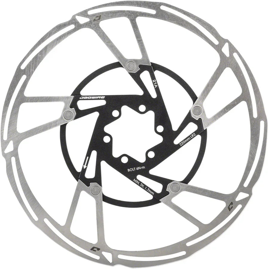 Pro LR2 Disc Brake Rotor - 220mm Center Lock Silver/Black - Bicycle Warehouse