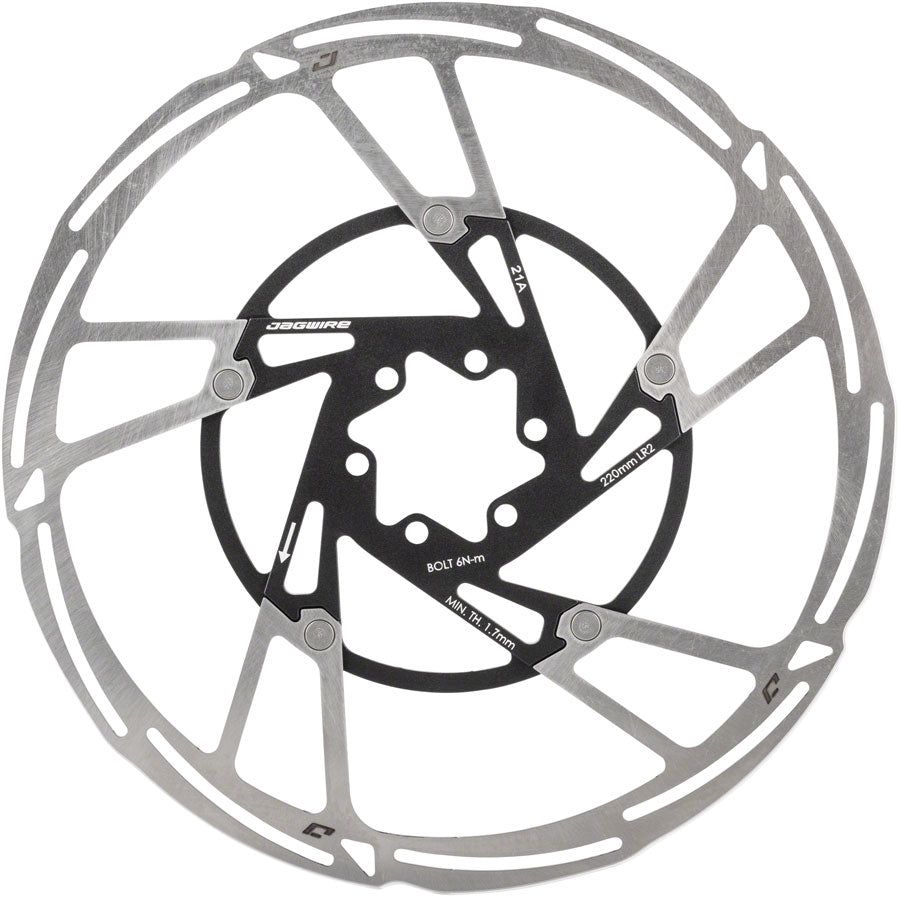 Pro LR2 Disc Brake Rotor - 220mm Center Lock Silver/Black - Bicycle Warehouse