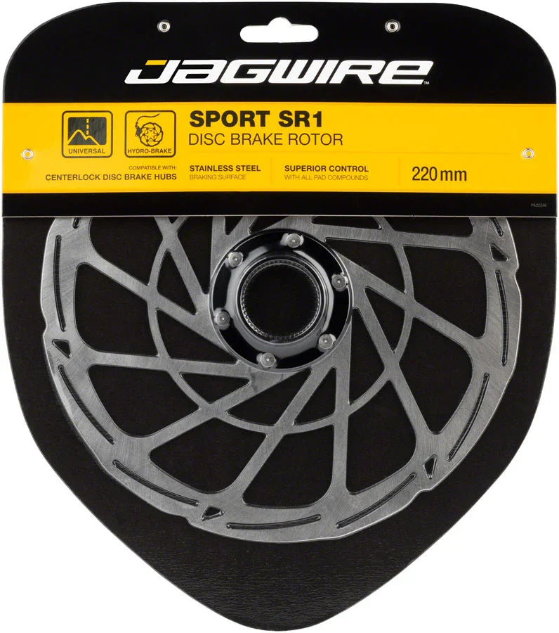 Sport SR1 Disc Brake Rotor - 220mm Center Lock Silver - Bicycle Warehouse