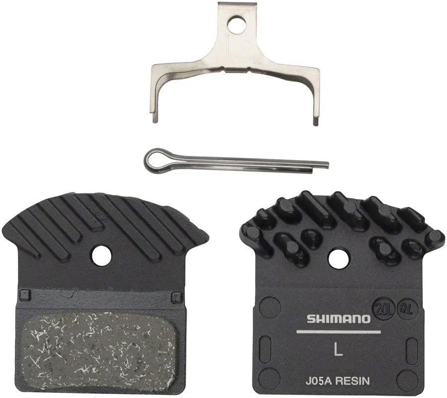 J05A-RF Disc Brake Pad Spring - Resin Compound Finned Aluminum Back Plate - Bicycle Warehouse