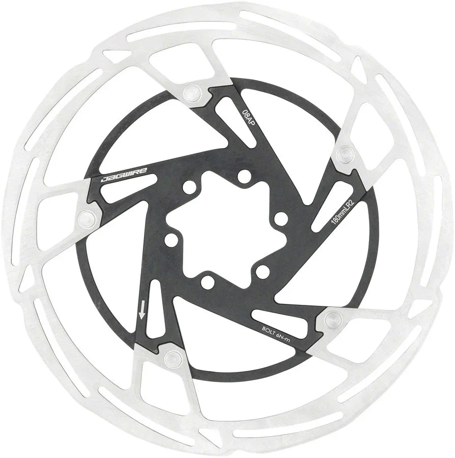 Pro LR2 Disc Brake Rotor - 160mm 6-Bolt Silver/Black - Bicycle Warehouse