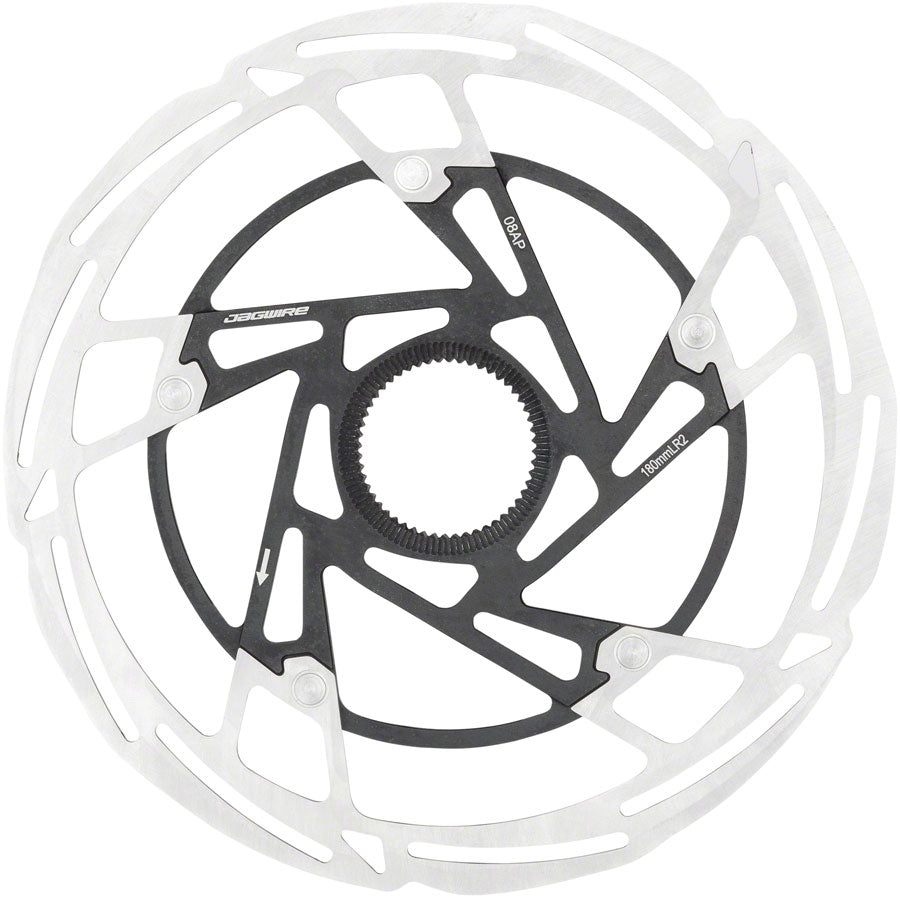 Pro LR2 Disc Brake Rotor - 180mm Center Lock Silver/Black - Bicycle Warehouse