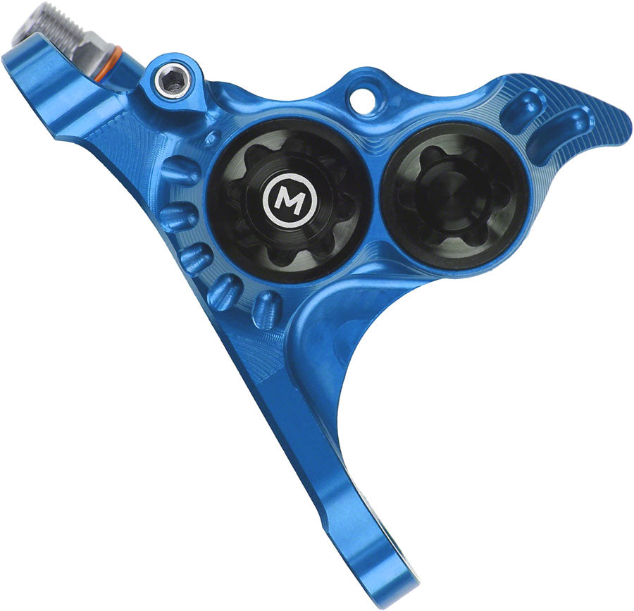 RX4+ Disc Brake Caliper - Front Flat Mount Direct +20mm Mineral Oil Type Blue - Bicycle Warehouse