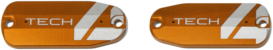 Tech 4 Brake Lever Reservoir Lid - Orange Pair - Bicycle Warehouse