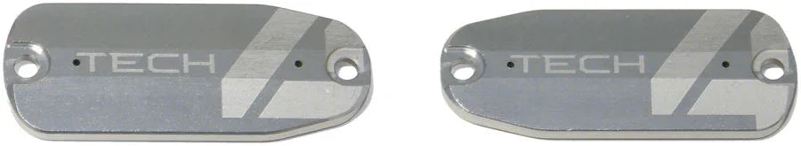 Tech 4 Brake Lever Reservoir Lid - Silver Pair - Bicycle Warehouse