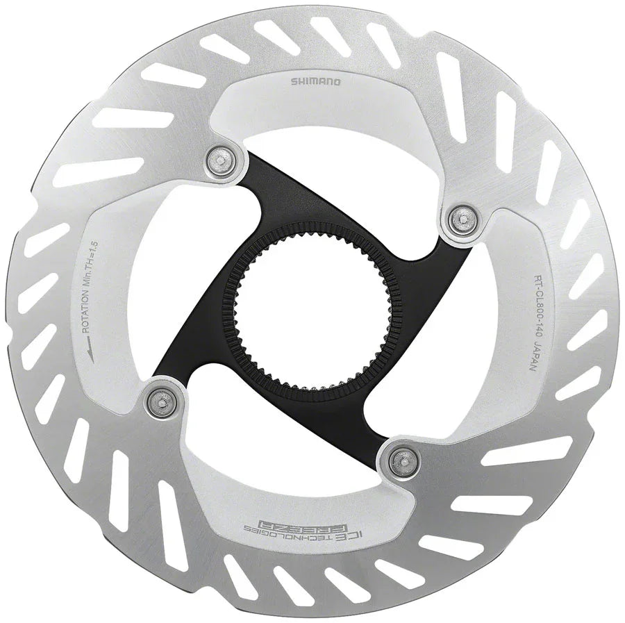 シマノ　RT-CL800-180 前後　ロックリング無し GRX RT-CL800 S Disc Brake Rotor Lockring - 140mm CenterLock Silver