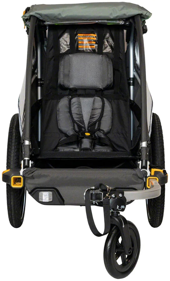 DLite X Child Trailer - Single Sage Green - Bicycle Warehouse