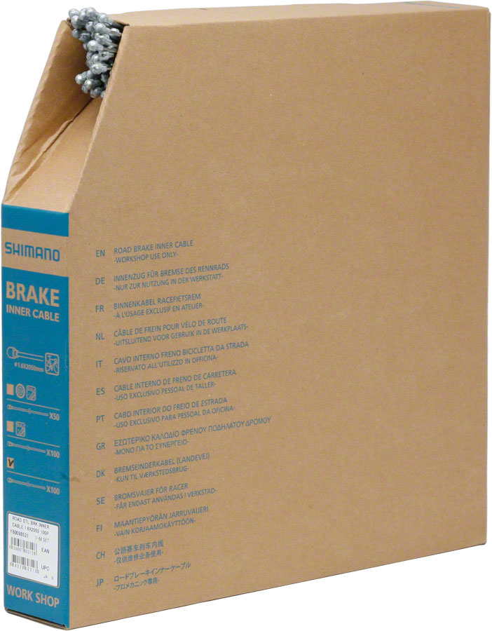 Road Brake Cable 1.6 x 2050mm Filebox of 100 - Bicycle Warehouse