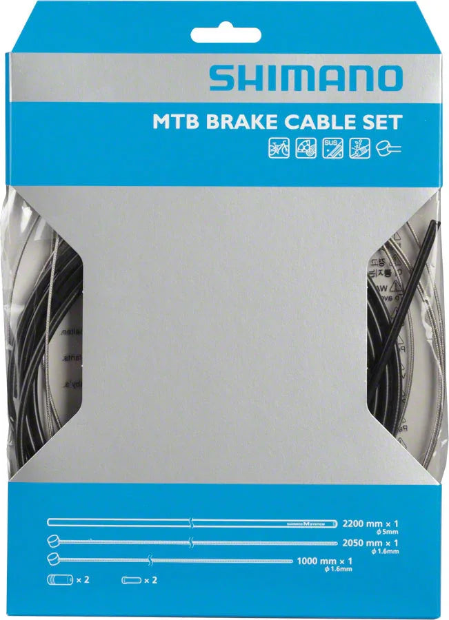 MTB Stainless Brake Cable and Housing Set Black - Bicycle Warehouse