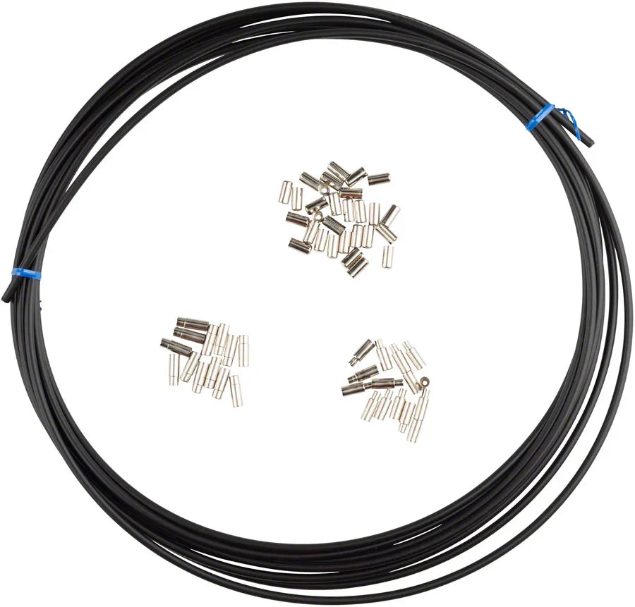 SP51 Derailleur Housing 5mm x 25 feet Black with End Caps - Bicycle Warehouse