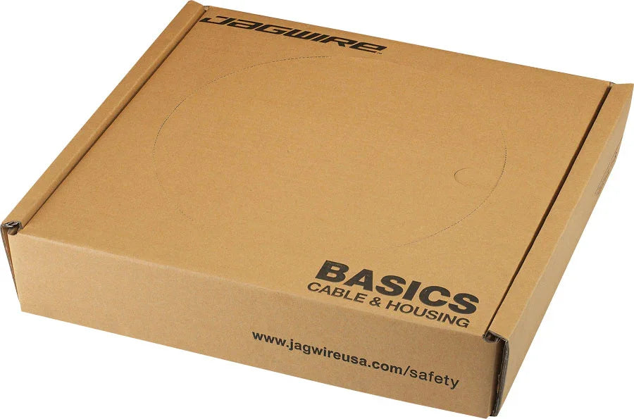 Jagwire 5mm Basics Brake Housing 200M Shop Box with End Caps Black - Bicycle Warehouse