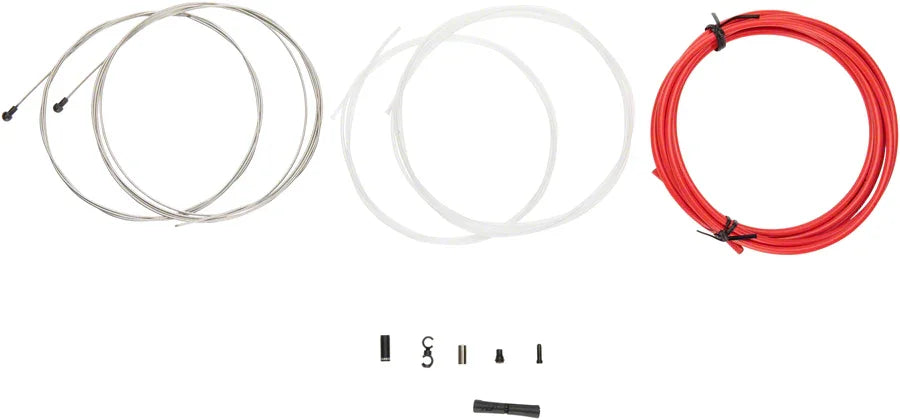 Road Elite Sealed Brake Cable Kit - SRAM/Shimano Ultra-Slick Uncoated Cables Red - Bicycle Warehouse