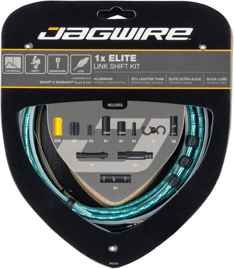 Jagwire 1x Elite Link Shift Cable Kit SRAM/Shimano Polished Ultra-Slick Cable - Bicycle Warehouse