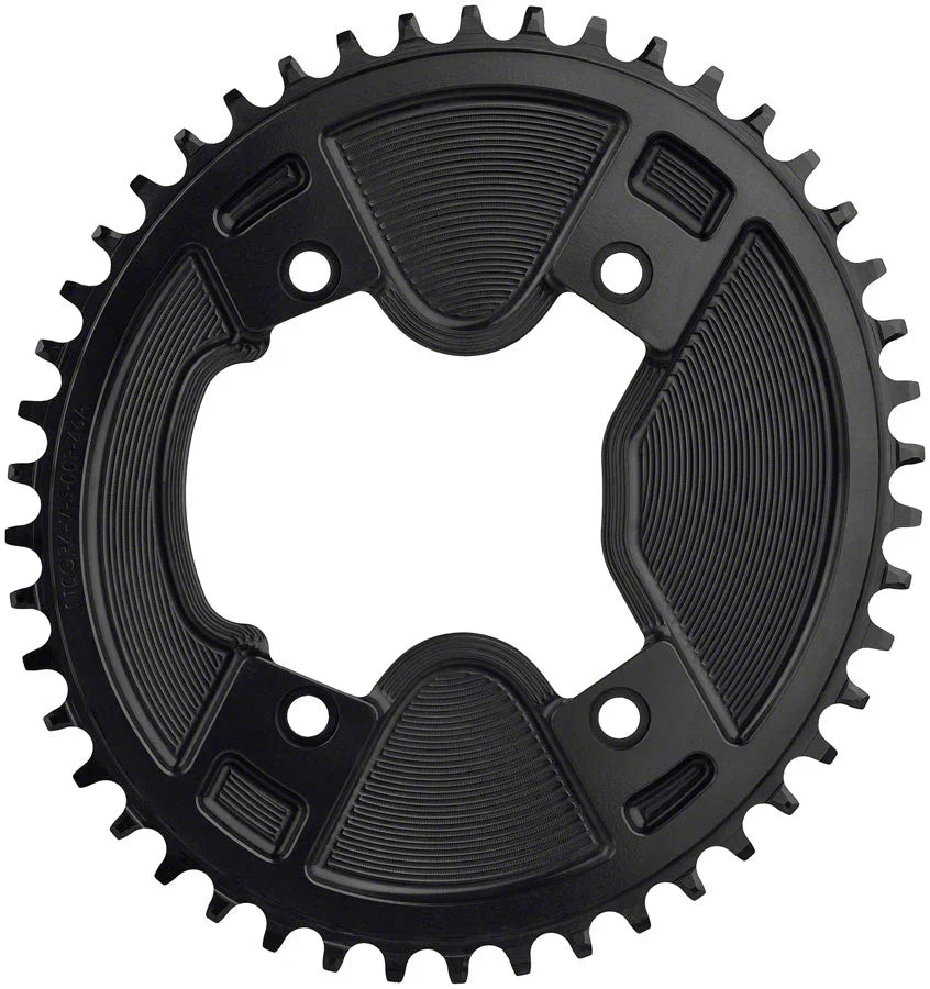 Elliptical Aero 110 Asymmetric BCD Chainring - 46t 110 Asymmetric BCD 4-Bolt Drop-Stop ST For Shimano GRX 800 Series BLK - Bicycle Warehouse