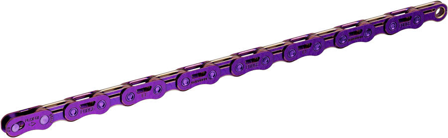SRAM Force Flattop Chain - 12/13-Speed 126 Links PowerLock Connector Purple E1 - Bicycle Warehouse