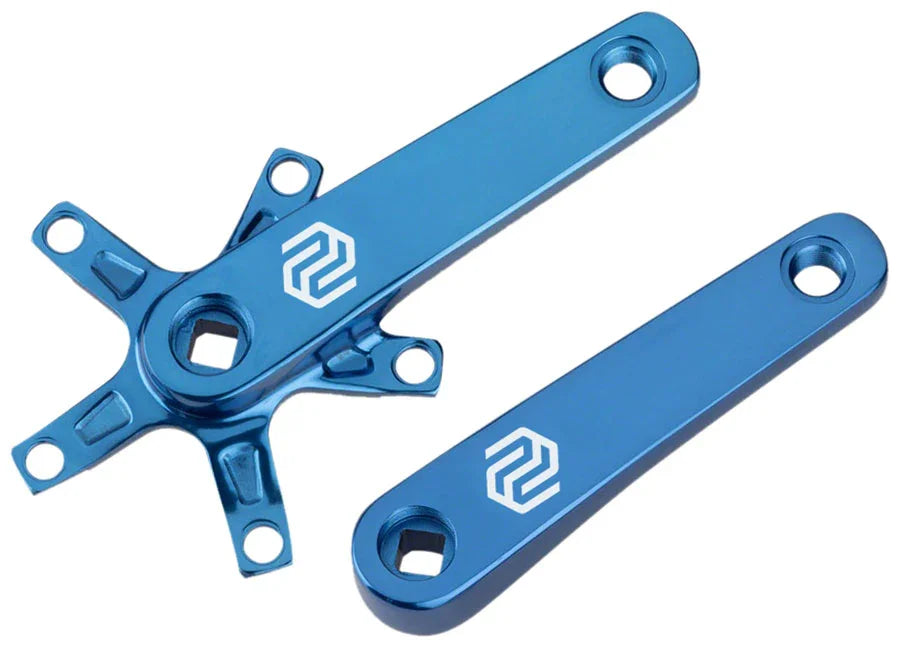 SQ-1 Crank Arm Set - 170mm Square Taper JIS Spindle Interface 110mm BCD Blue - Bicycle Warehouse