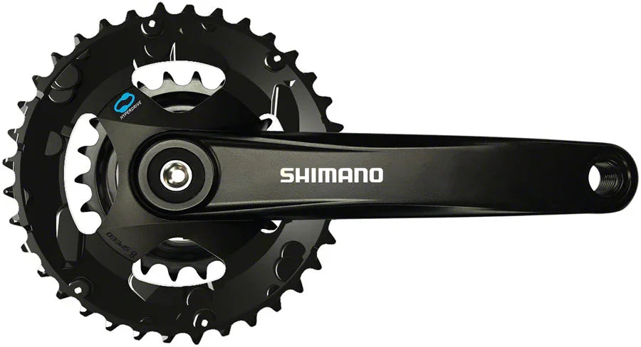 FC-M315-B2 Crankset - 170mm 7/8-Speed Riveted JIS Square Taper Spindle Interface 51.8mm Chainline BLK - Bicycle Warehouse