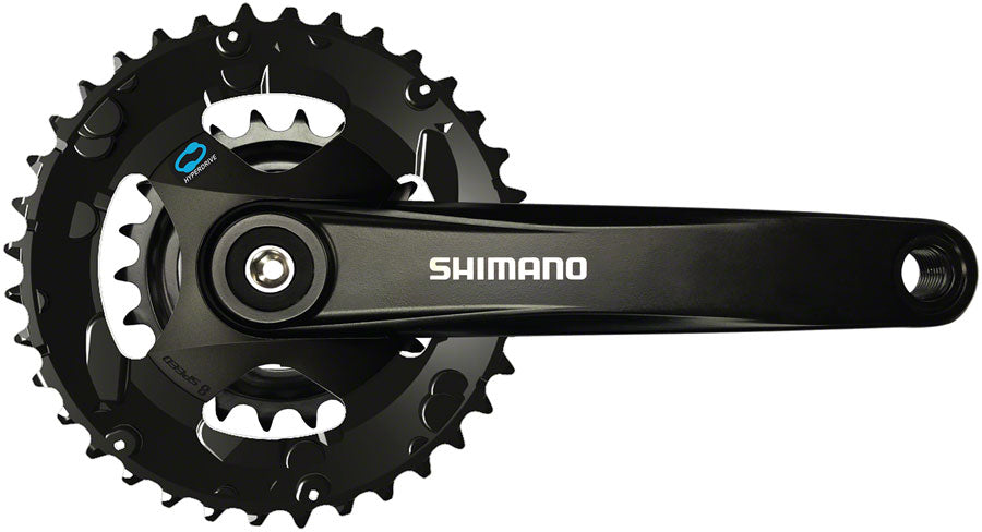 FC-M315-B2 Crankset - 175mm 7/8-Speed Riveted JIS Square Taper Spindle Interface 51.8mm Chainline BLK - Bicycle Warehouse