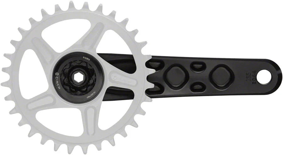 RaceFace Turbine Crankset - 160mm Direct Mount 143mm Spindle CINCH Interface 7050 Aluminum BLK - Bicycle Warehouse