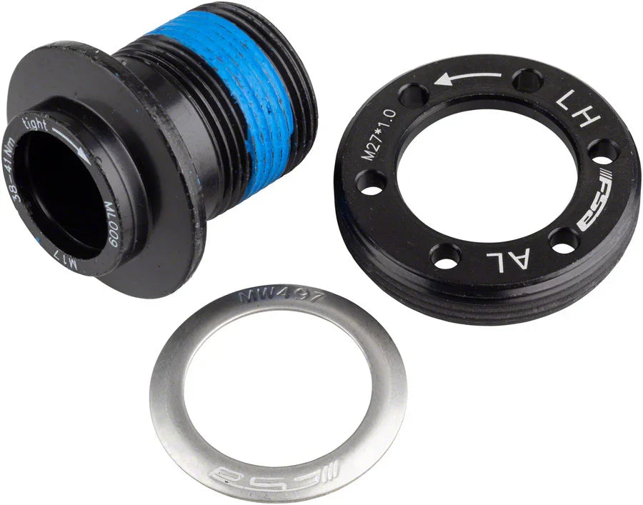 Full Speed Ahead QR-20 Self Extracting Crank Bolt Assembly - M17 Bolt M27 Cap Anodized BLK - Bicycle Warehouse