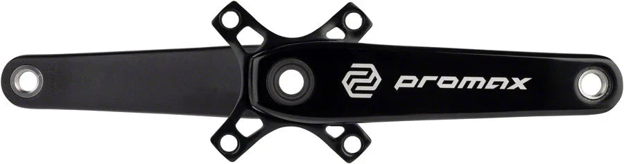 HF-2 Crankset - 175mm 24mm Spindle 2-Piece Black - Bicycle Warehouse