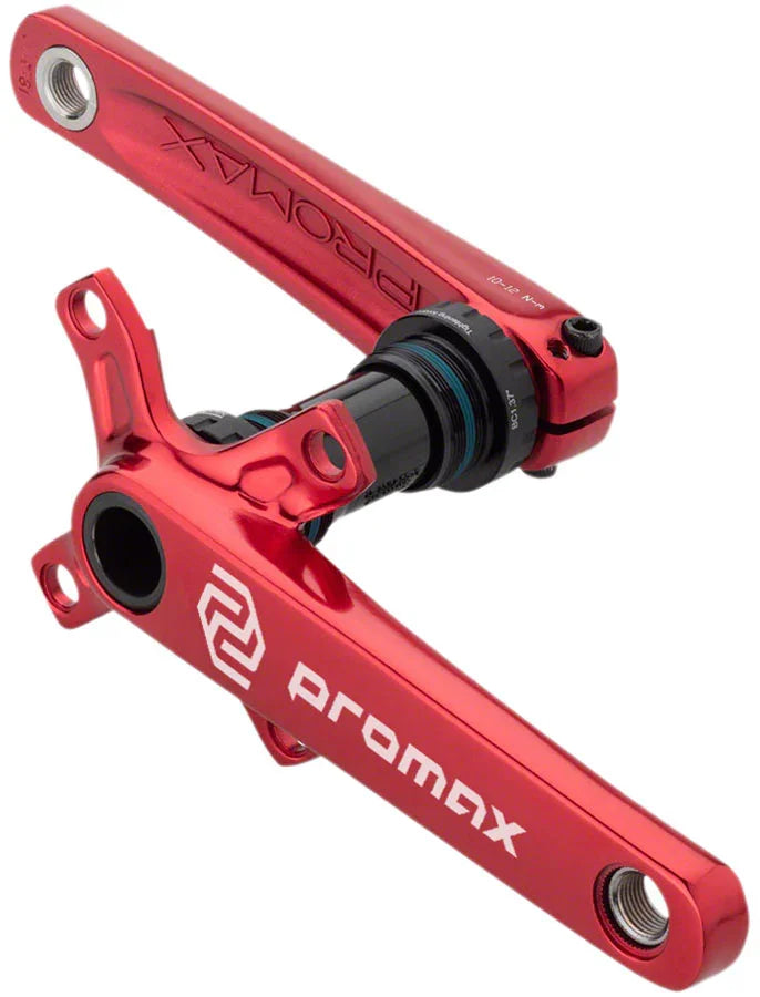 CF-2 Crankset - 170mm 24mm Spindle 2-Piece 68mm English BB Included Red - Bicycle Warehouse