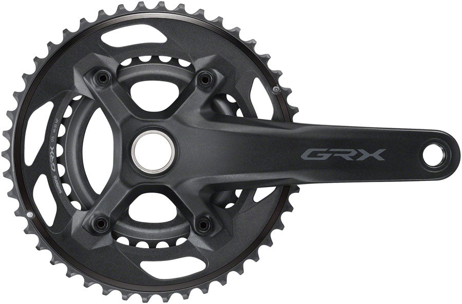GRX FC-RX610-2 Crankset - 172.5mm 12-Speed 46/30t 110/80 BCD Hollowtech II Spindle Interface BLK - Bicycle Warehouse