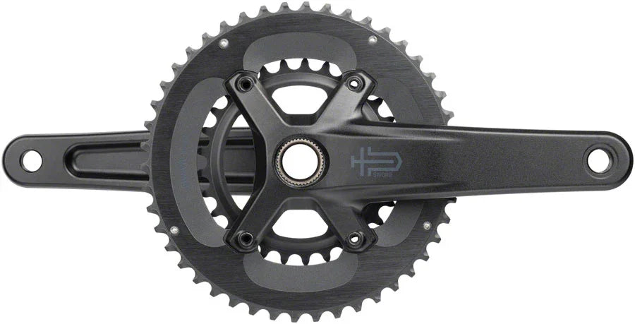 Sword 2x Crankset - 175mm 10-Speed 46/29t 110 Asym BCD 24mm Spindle BLK - Bicycle Warehouse