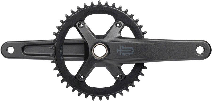Sword 1x Crankset - 170mm 10-Speed 42t 110 Asym BCD 24mm Spindle BLK - Bicycle Warehouse