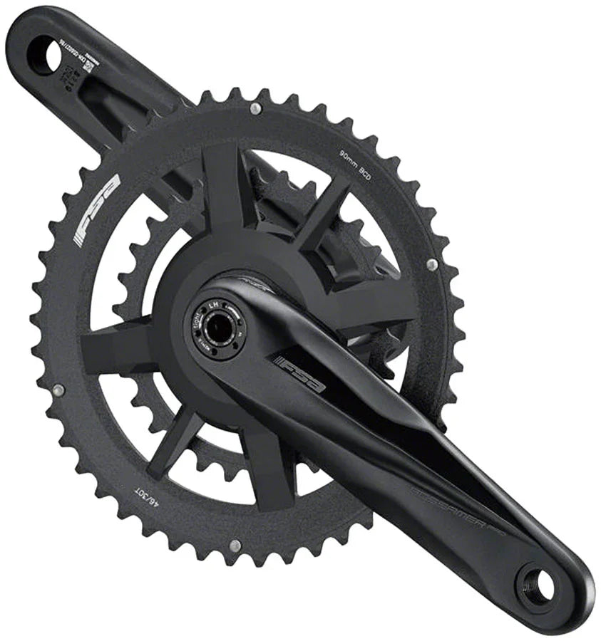 Full Speed Ahead Gossamer Pro AGX+ 2x Crankset - 175mm 11-Speed 46/30t DM/90 BCD 24mm MegaExo Spindle N11 BLK - Bicycle Warehouse