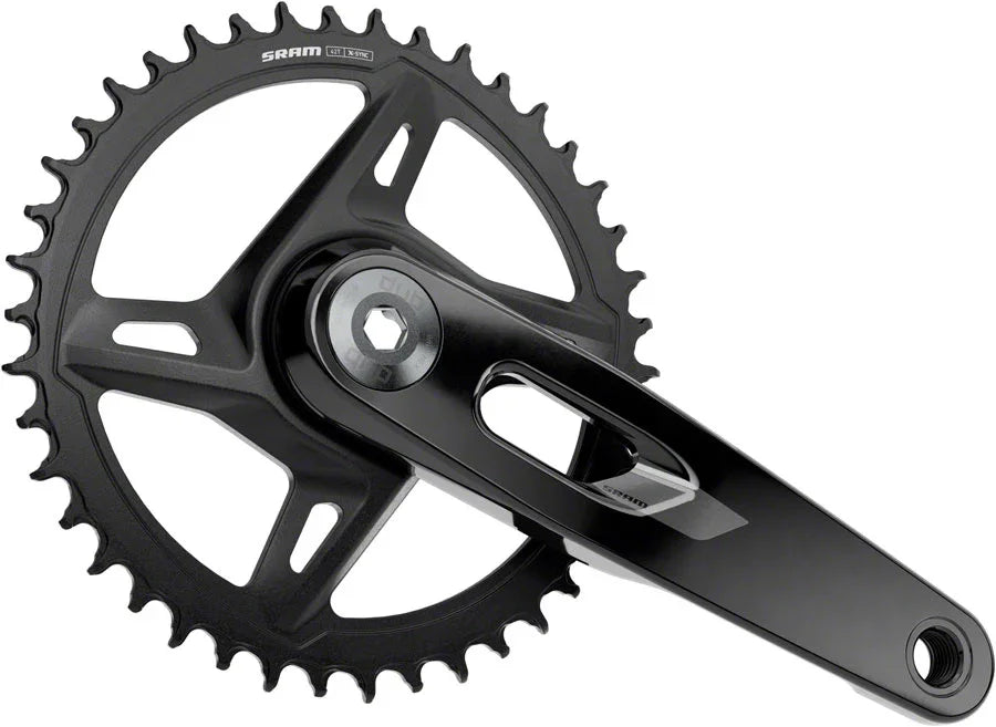 SRAM Rival 1x XPLR Wide Crankset - 165mm 12/13-Speed 42t 8-Bolt Direct Mount DUB Spindle BLK E1 - Bicycle Warehouse