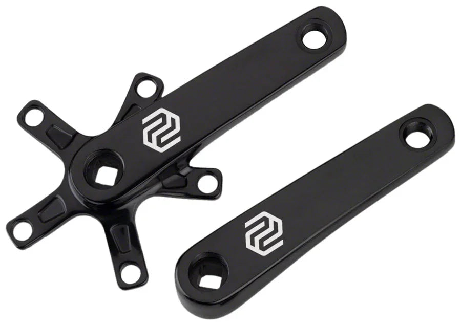 SQ-1 Crank Arm Set - 160mm Square Taper JIS Spindle Interface 110mm BCD BLK - Bicycle Warehouse