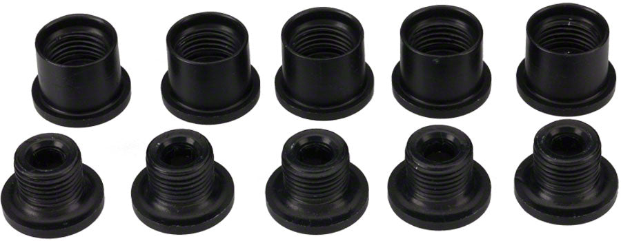 Problem Solvers 8mm Double Chainring Dual Hex BLK Alloy Chainring Bolts Set - Bicycle Warehouse