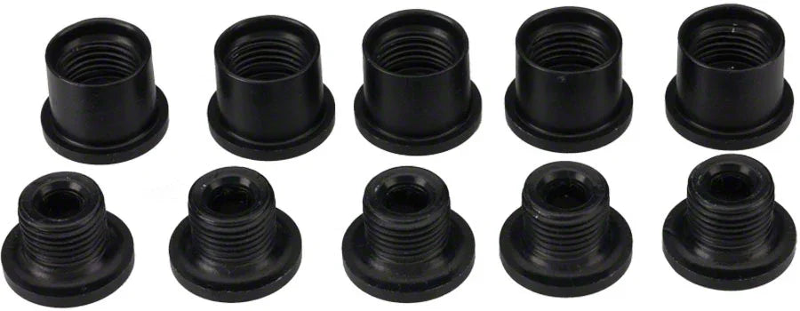 Problem Solvers 8mm Double Chainring Dual Hex BLK Alloy Chainring Bolts Set - Bicycle Warehouse