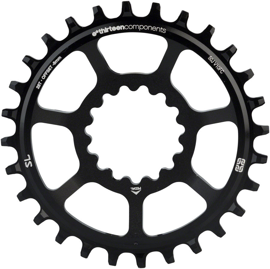 e*thirteen Direct Mount SL Guidering - 10/11/12-speed 30T Narrow Wide Black - Bicycle Warehouse